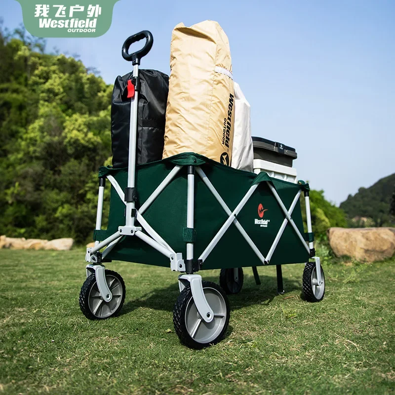 

Outdoor folding cart Camp cart Picnic camper trailer Fishing rod Portable shopping trolley