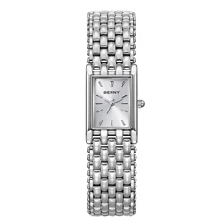 BERNY-Montre carrée pour femme, montres-bracelets à quartz pour femme, acier inoxydable, petit cadran, luxe, décontracté, mode