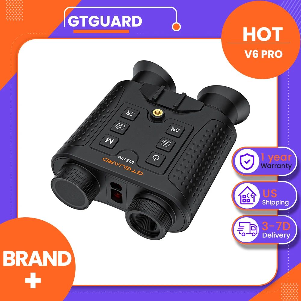 GTGUARD AI15 Thermal Imaging Night Vision Monocular, 60Hz Screen Refresh Rate, 1-8x Digital Zoom, 384*288 Resolution, IP66 Waterproof, Built-in 32GB Storage, 5 Image Mode, 4000mAh Battery