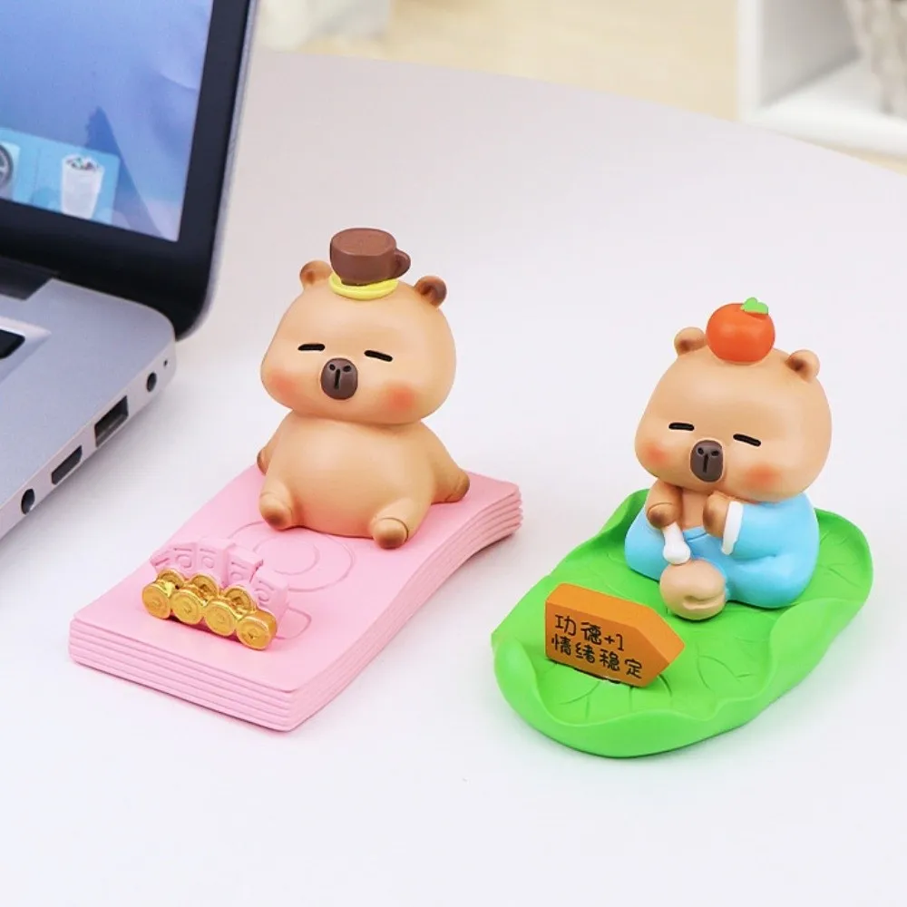 

Figure Model Capybara Phone Holder Desk Decor Animal Capybara Mobile Phone Stand Support Cartoon Capybara Cell Phone Bracket