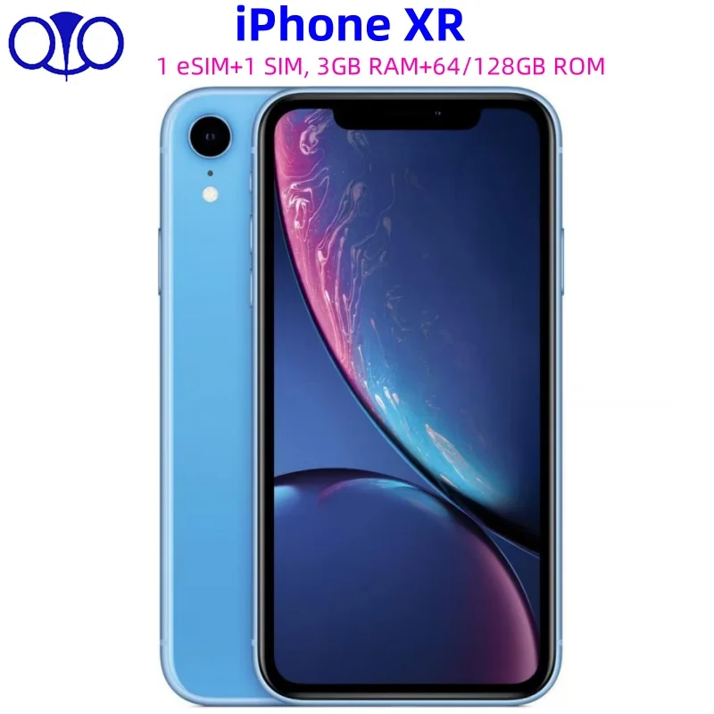 Original iPhone XR 96%New 3GB RAM 64/128GB ROM A1984 A2106 Bionic 4G LTE Hexa Core iOS Smartphone