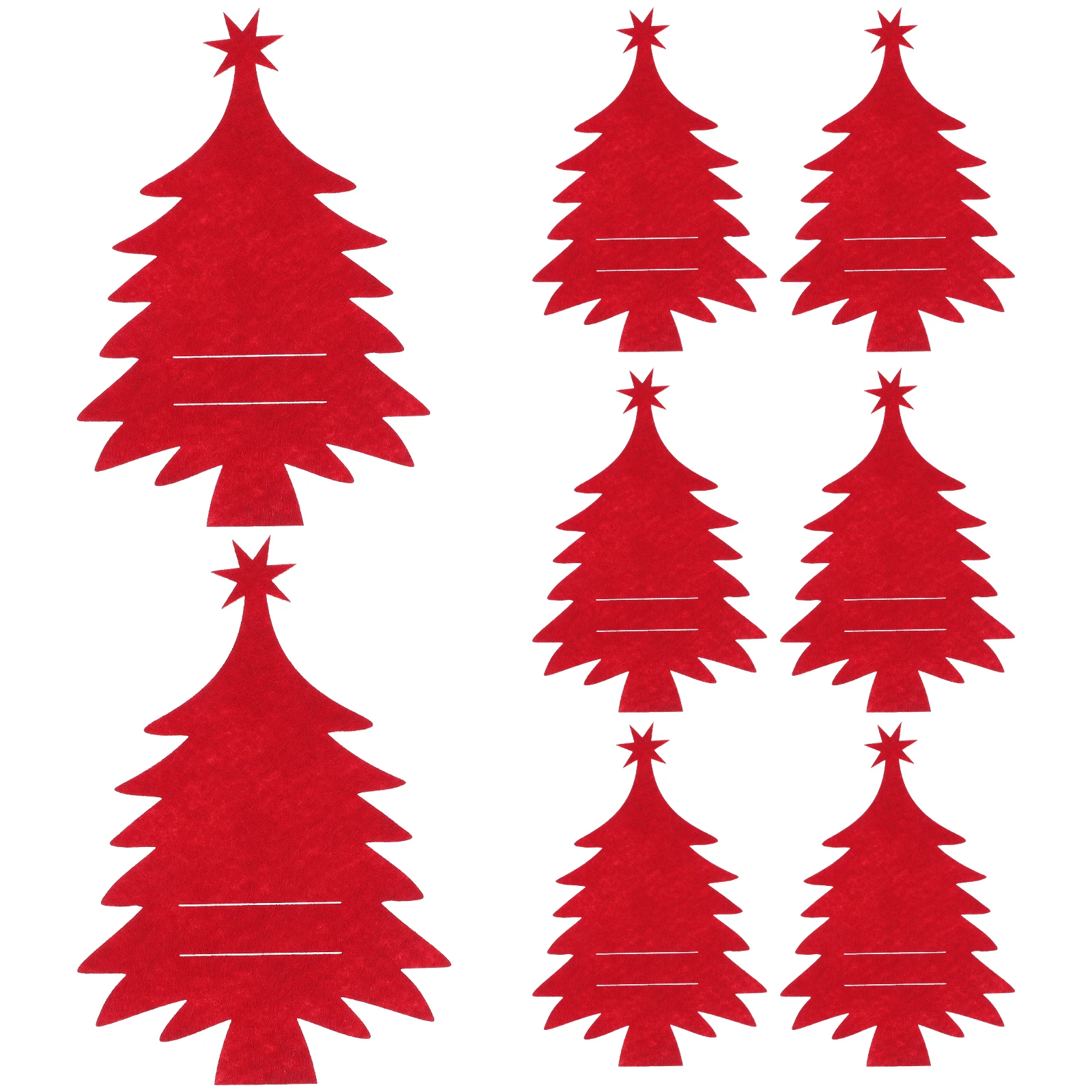

8 Pcs Cutlery Bag Set Christmas Dinnerware Red Utensil Holder for Party Silverware Decorations Festival Felt Cloth Holders