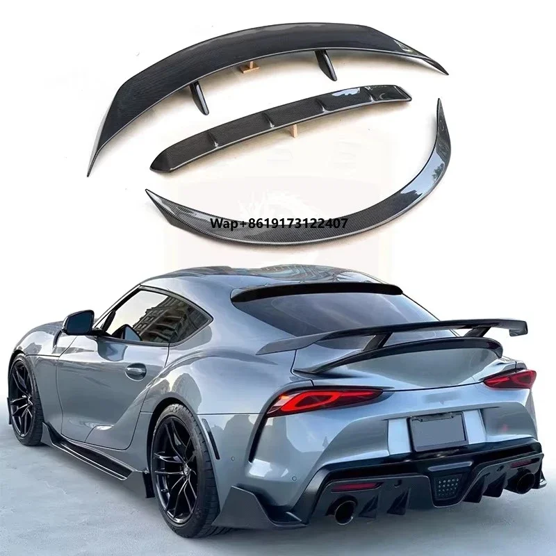 High Quality AG Style Car Ducktail Wing for Supra 2019-2021 Model High Tail Wing Car Roof Wing Auto Accessories