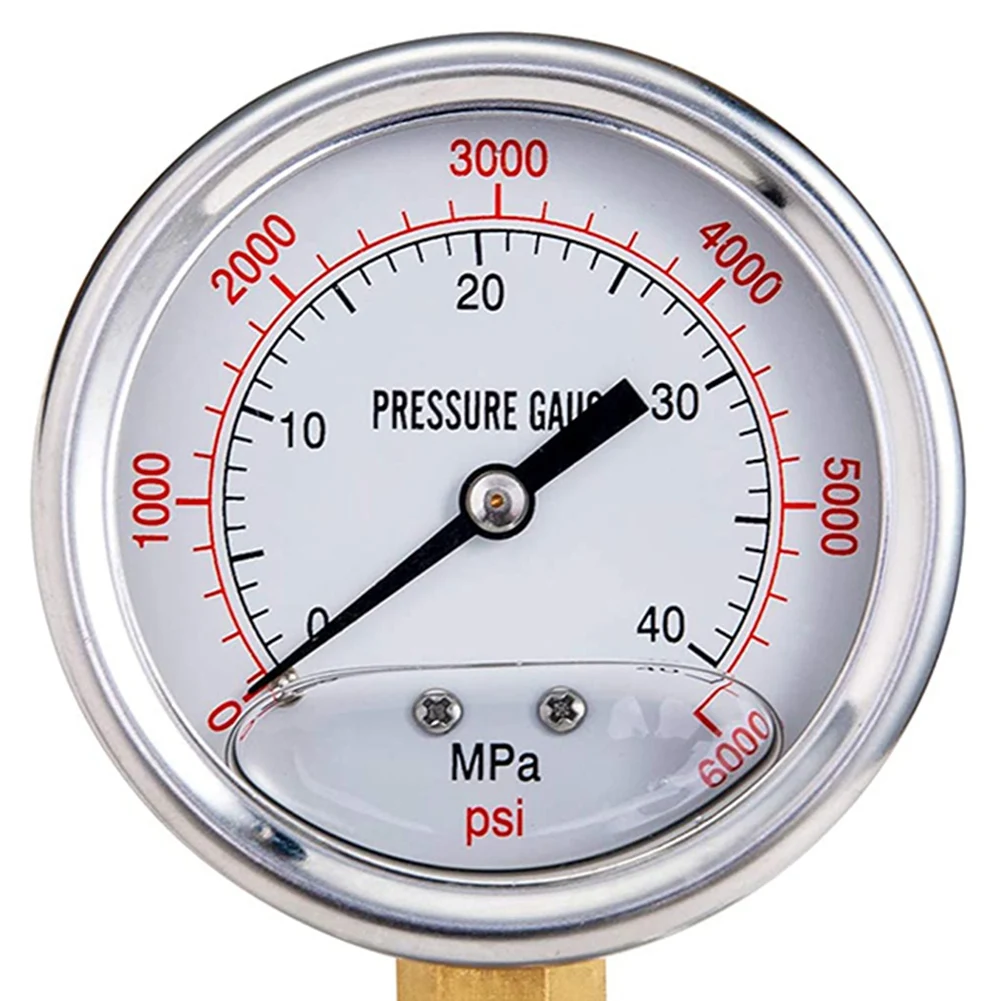 Pressure Washer Gauge, 6000 PSI, 3/8 Inch Quick Connect, Pressure Gauge for Power Washer HOT