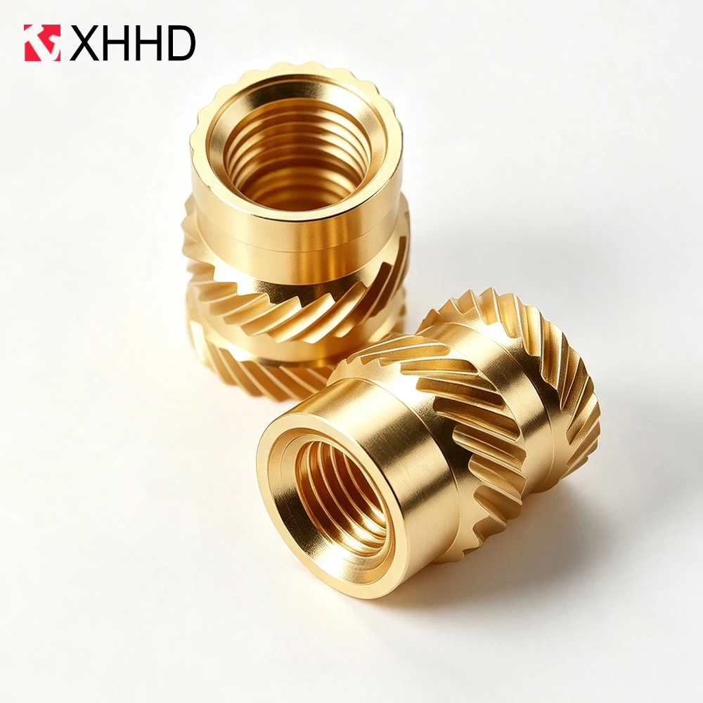 Brass Heat Insert Nut M2 M3 M4 M5 M6 Hot Melt Knurled Inserts Double Twill Embedment Thread Insert Nuts for 3d Printer Plastic