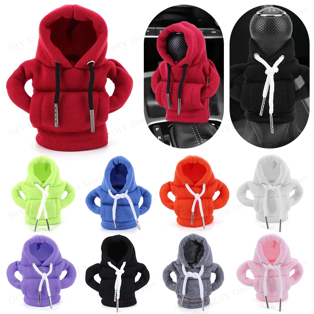 Universal Gear Shift Hoodie Cover Shift Cover Gear Handle Decoration Washable Fits Manual Automatic Car Shift Lever Interior Dec