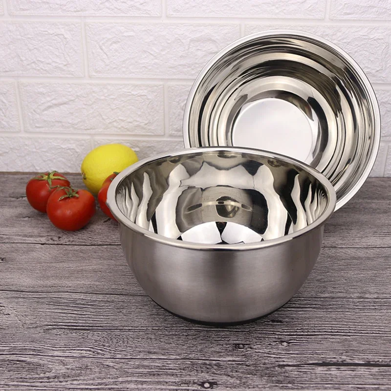 Stainless Steel Mixing Bowls (Set of 7) Set Fruit Salad Bowl Storage Bowl Set Kitchen Cooking Tools 18/20/22/24/26/28/30cm