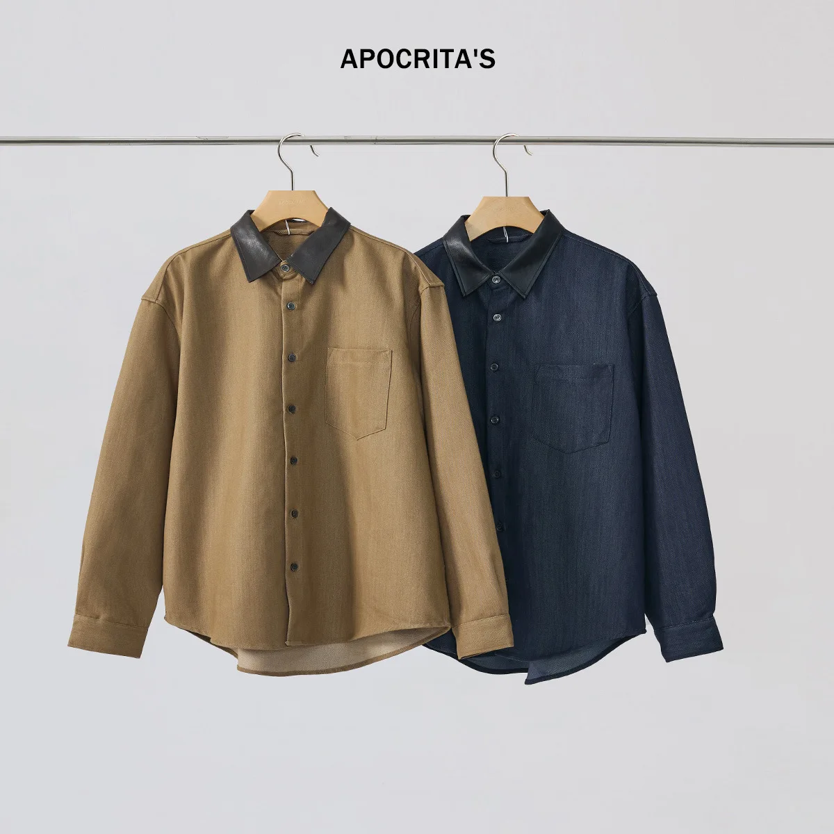 

Мужской свободный кардиган с отложным воротником, в стиле Color Block, из искусственной кожи, повседневный, универсальный, с длинными рукавами, для молодежи, осенне-зимняя мода