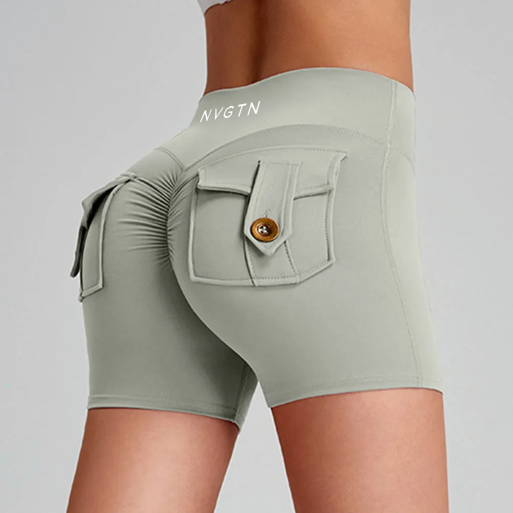 

NVGTN усиливающие бесшовные шорты с высокой талией, женские шорты для йоги, спортивные шорты с эффектом пуш-ап, спортивные шорты для тренировок