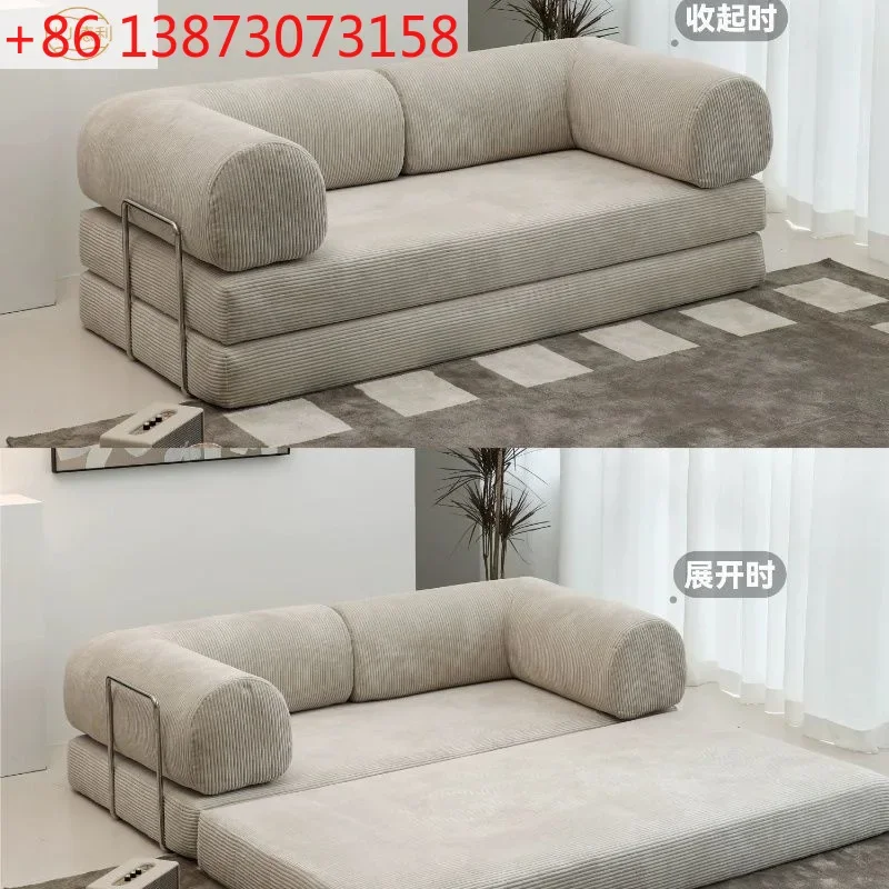 Living room fabric Internet celebrity flannel compression vacuum packaging Living room cross-border module compression sofa bed