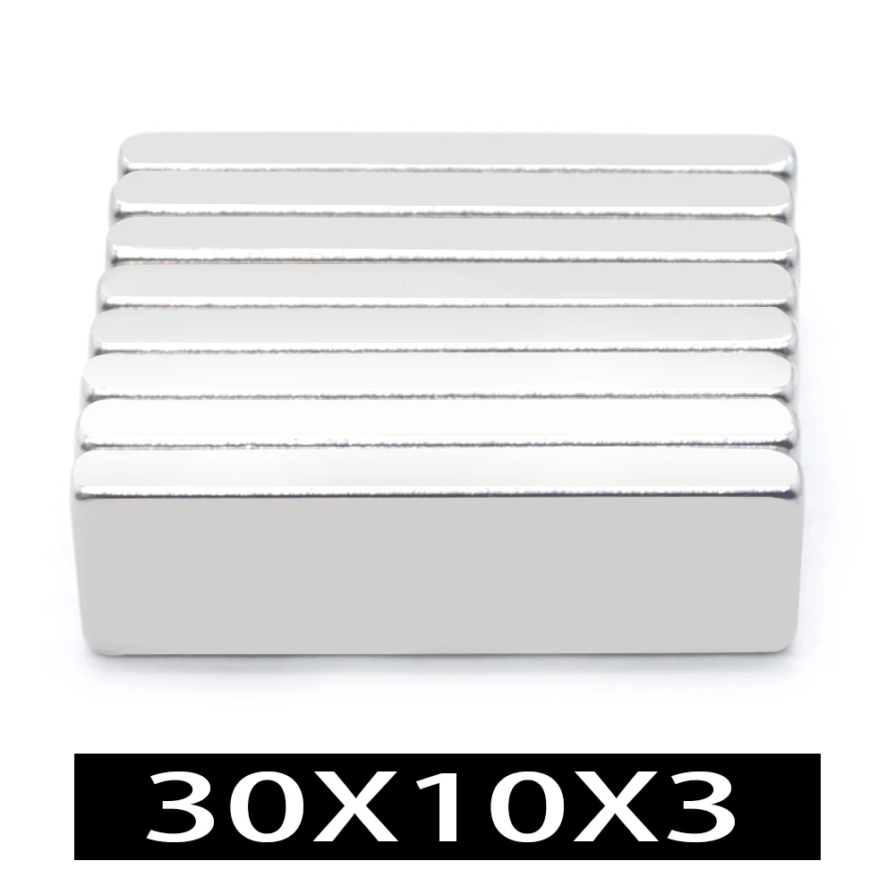 1/5/10/20/50/200 Pcs 30x10x3 Block NdFeB Neodymium Magnet 30MM X 10MM X 3MM N35 Super Powerful imanes Permanent Magnetic 30*10*3