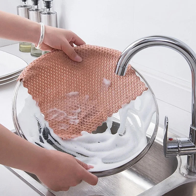 5 Stück Anti-Fett-Wischtücher Effiziente Superabsorbierende Mikrofaser-Reinigungstücher für Haushalt, Geschirrspülen und Küchenreinigung