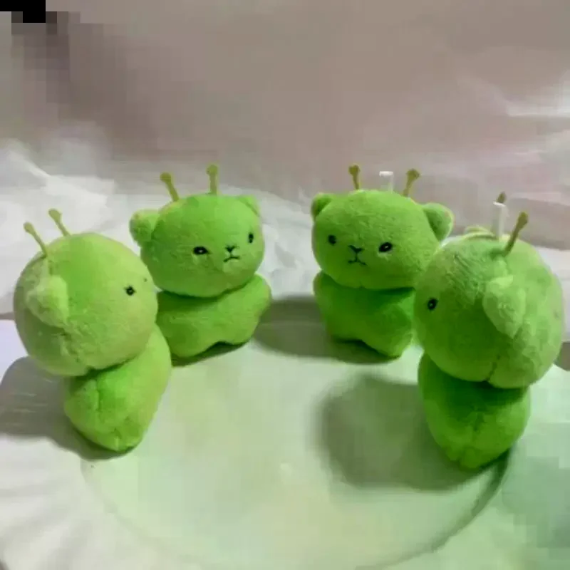 Alien Cat Plush Toy Cartoon Stuffed Animal Keychain Accessories Creative Ugly Cute Backpacks Pendant Party Gift