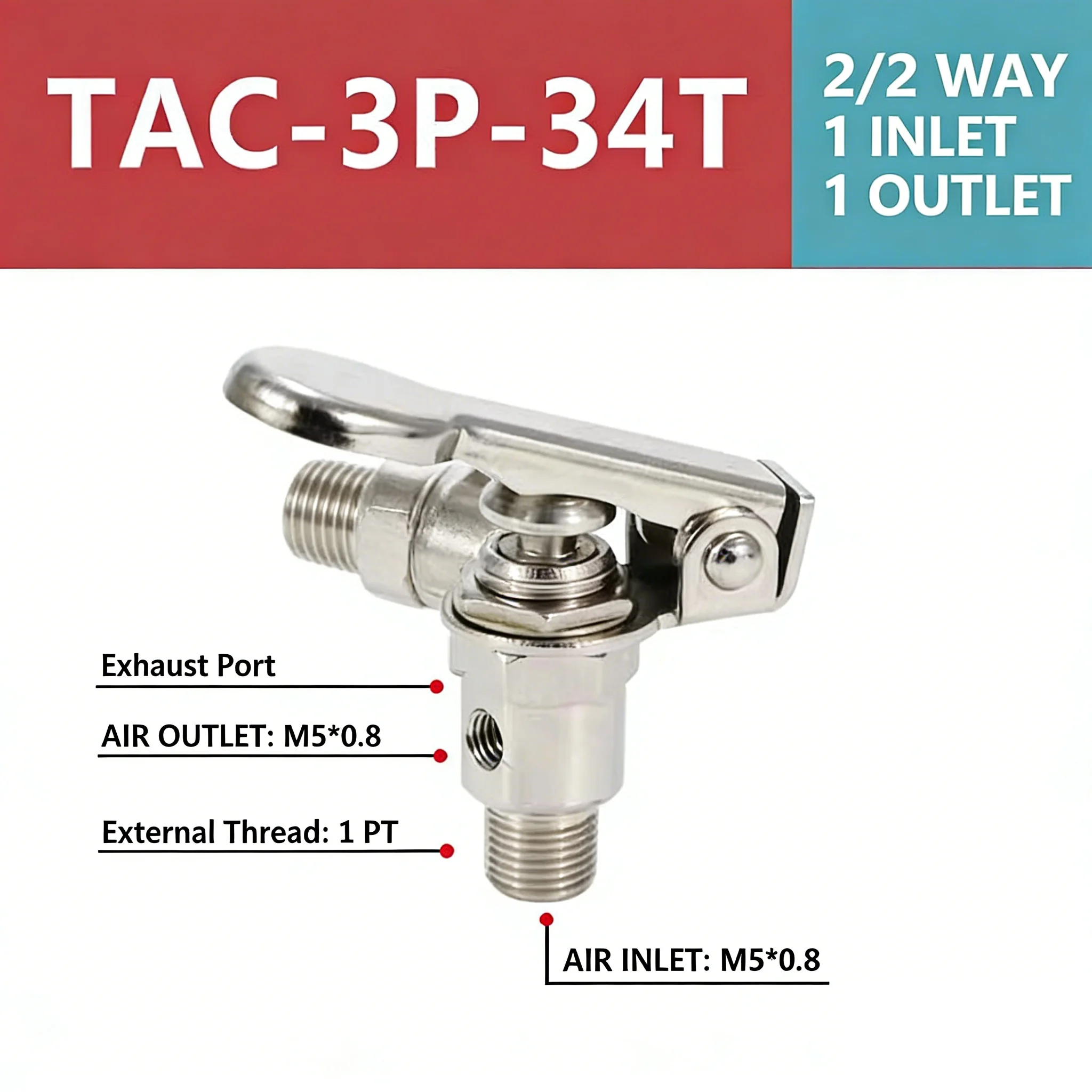 Koganei Type Pneumatic Switch Manual Mechanical Twist Valve TAC2-3V- 4V 31V- 41V-3P-4P-41P