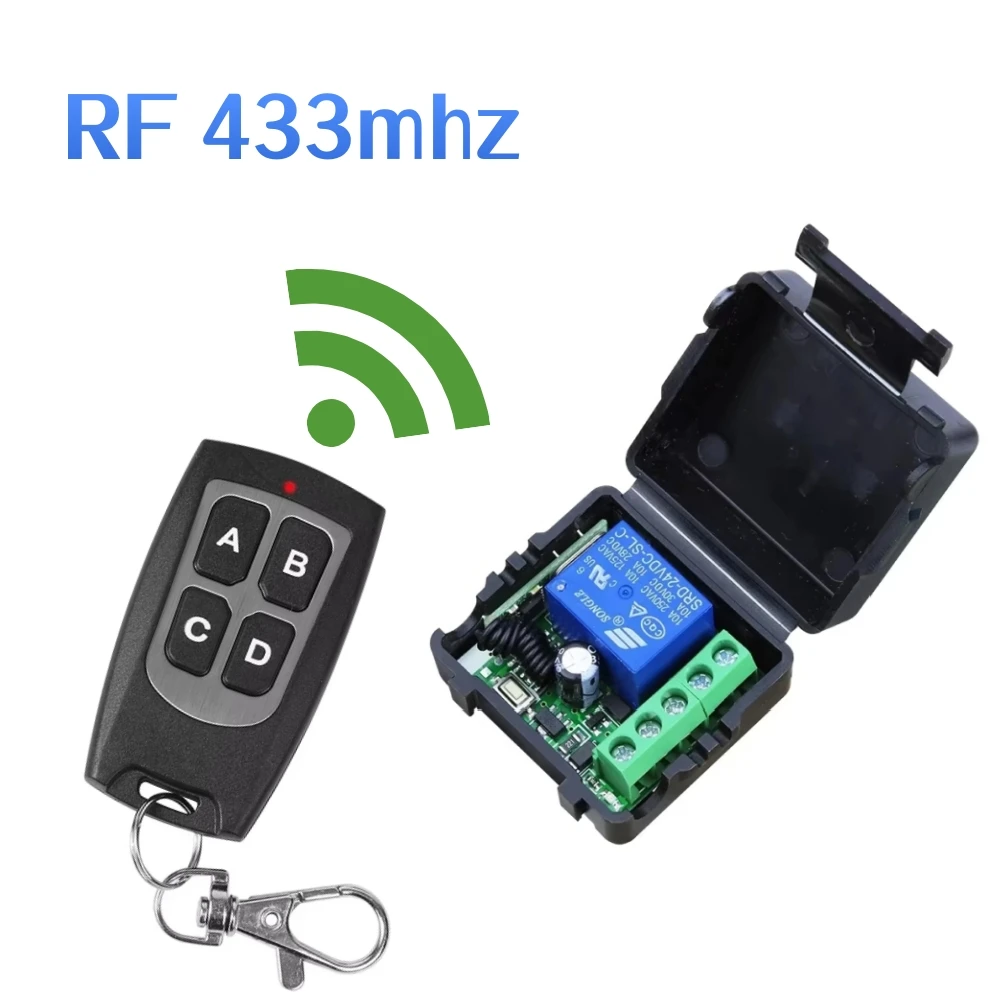 

433 mhz remote control Universal Switch DC 12V 1CH Relay Receiver Module With 4 Channel RF 433 Mhz Transmitter