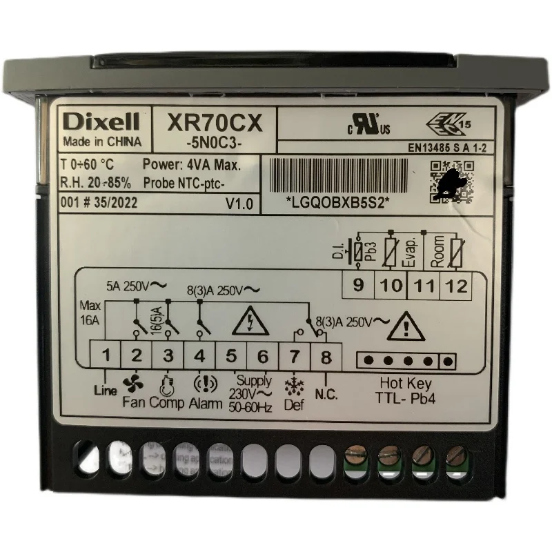 DIXELL Electronic Controller XR70CX-5N0C3 Mounting Measurements  230V 20 A Voltage AC Refrigerator Control Panel