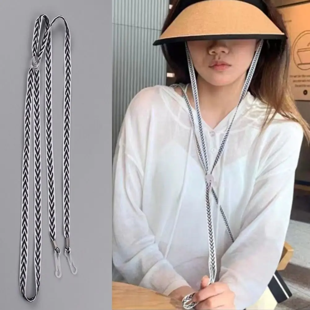 Backpack style Windproof Hat Strap New Adjustable Two Hooks Hat Chin Cord Multi-Function Anti-lost Hat Retainer Women