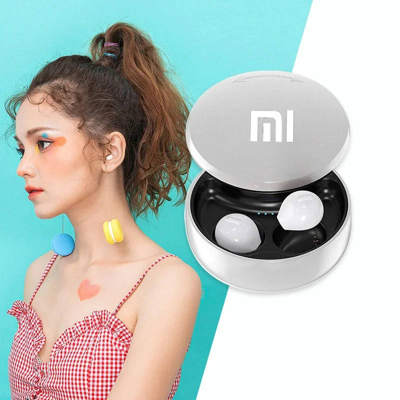 Xiaomi Mini Bluetooth Headphones True Wireless Earphones Invisible Handfree Small Earbud Sport Outdoor Headset with Mic for X21S