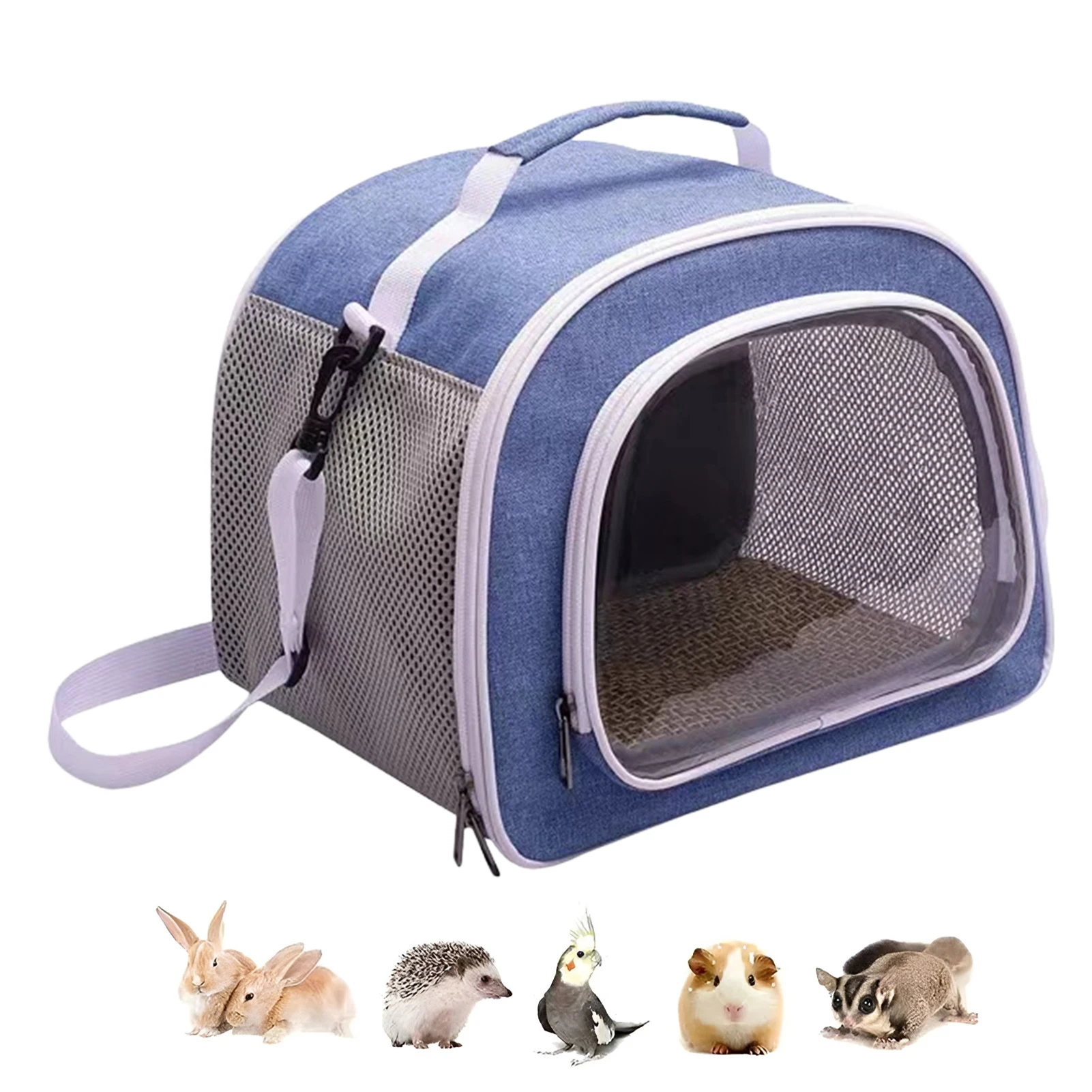 Breathable pet Carrier Pouch Gerbil Carrying Bag Portable Gerbil Pouch Small Animal Carrying Bag For Squirrel Hamster Rabbit