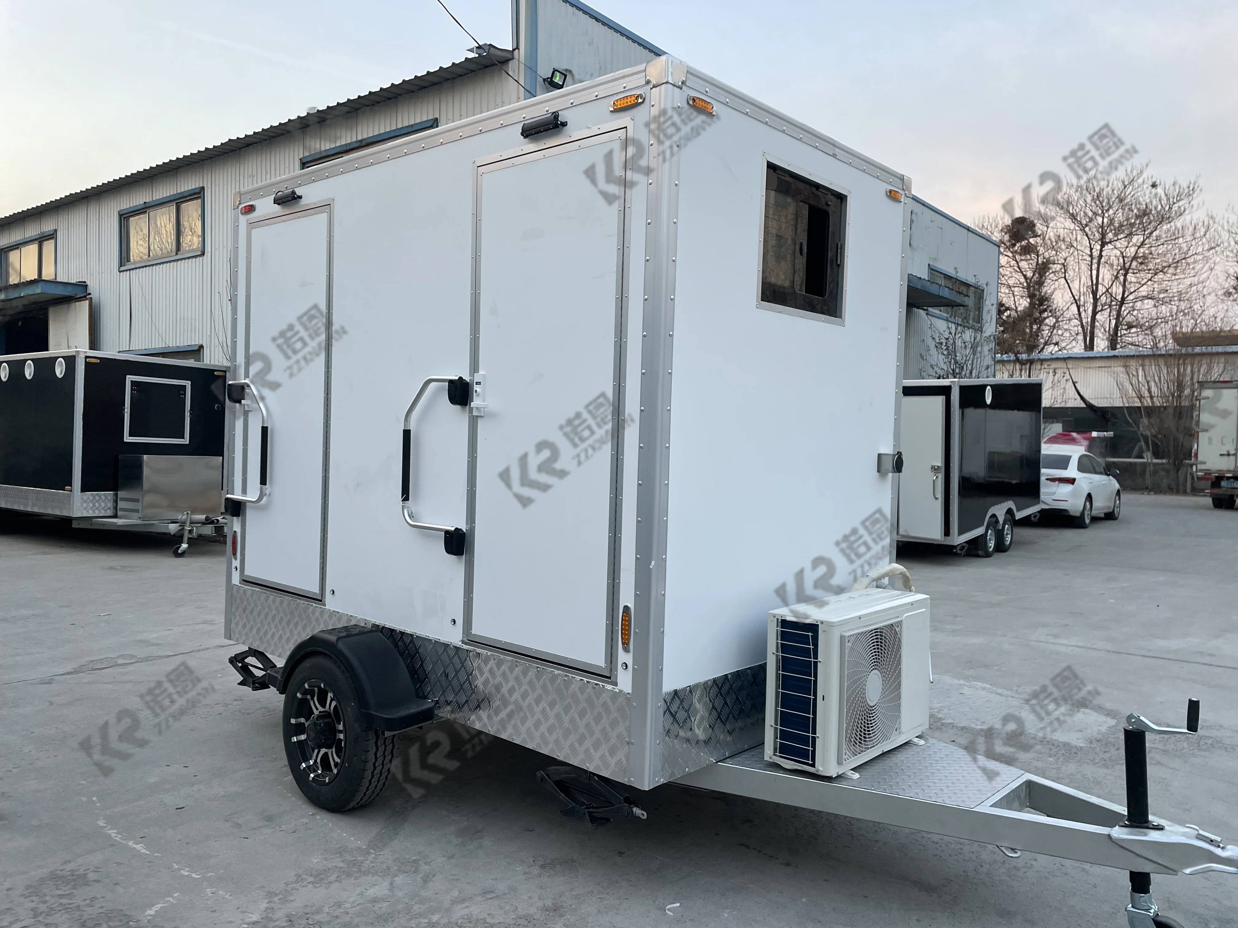 

2 Rooms Portable Shower Trailer Restroom Outdoor Toilet Trailer For Sale Portable Restroom Toilet