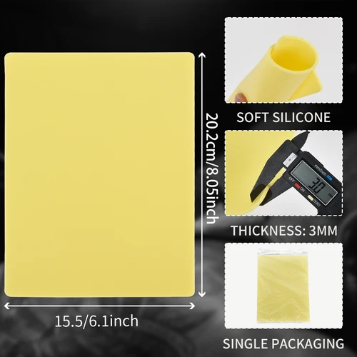 Imagen 2 del producto 1/5/10/15 Uds. Piel de práctica de tatuaje 3MM piel falsa de silicona de doble cara para maquillaje permanente suministro de entrenamiento accesorio de tatuaje