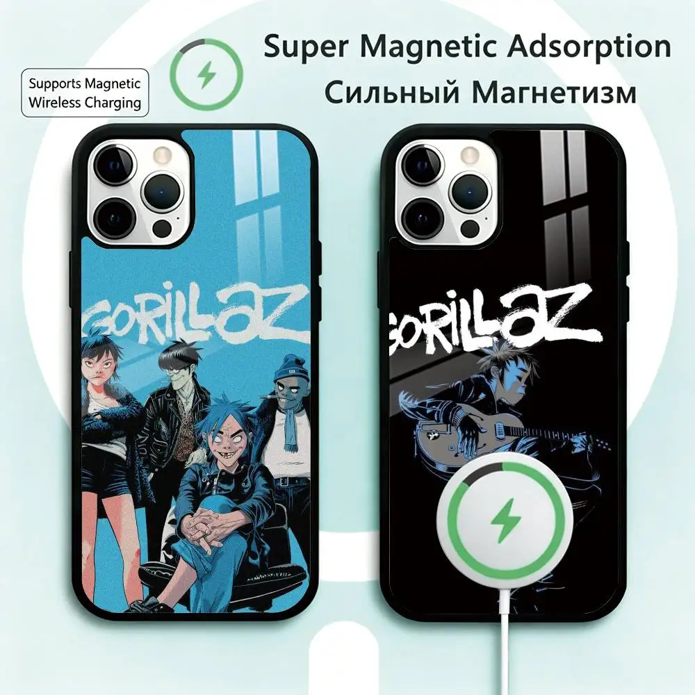 

G-Gorillaz C-COOL Band Phone Case For iPhone17,16,15,14,13,12,11 Plus,Pro Magnetic Supports Magnetic Wireless Charging