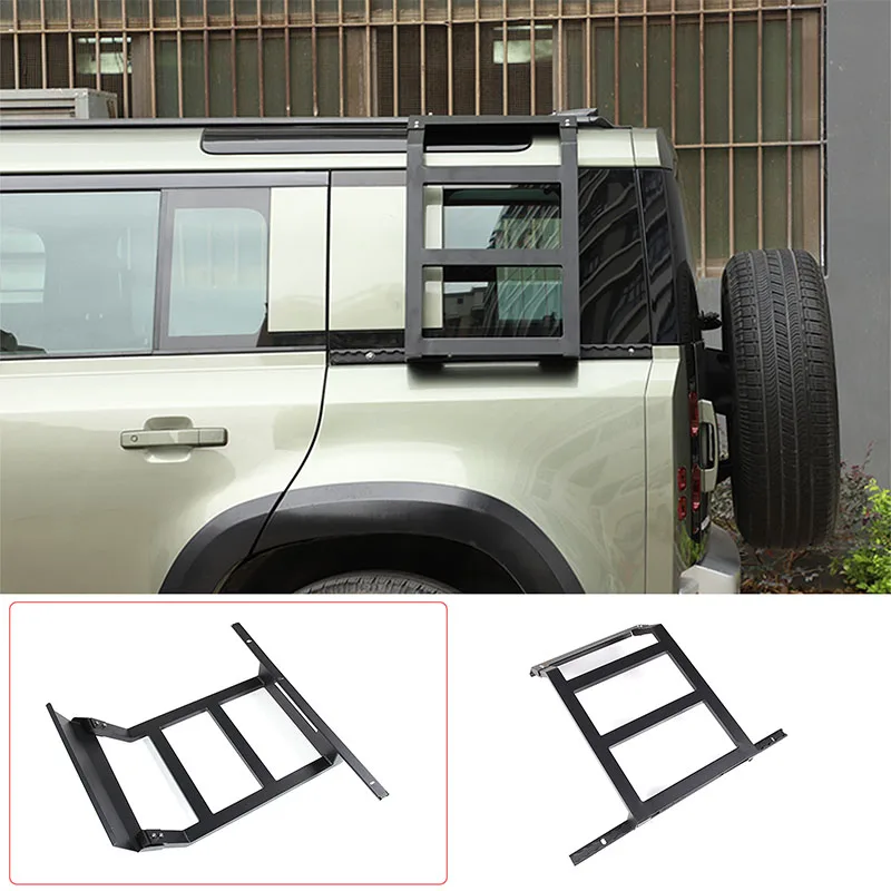 

For Land Rover Defender 90 110 130 2020+ Automotive trunk window modification accessories Car aluminum alloy side ladder