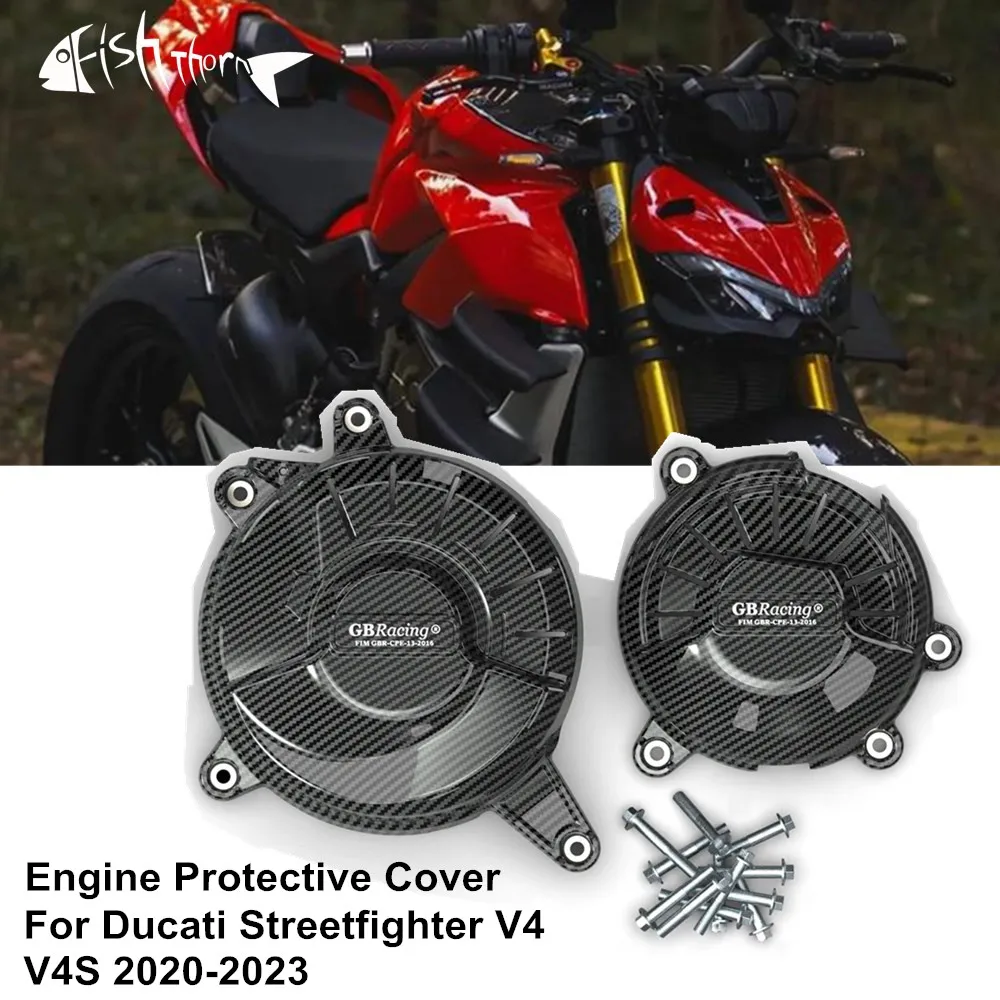 

Motorcycle Engine Cover Sets Bonnet Protector Engine Cover For Ducati Streetfighter V4 V4S 2020 2021 2022 2023