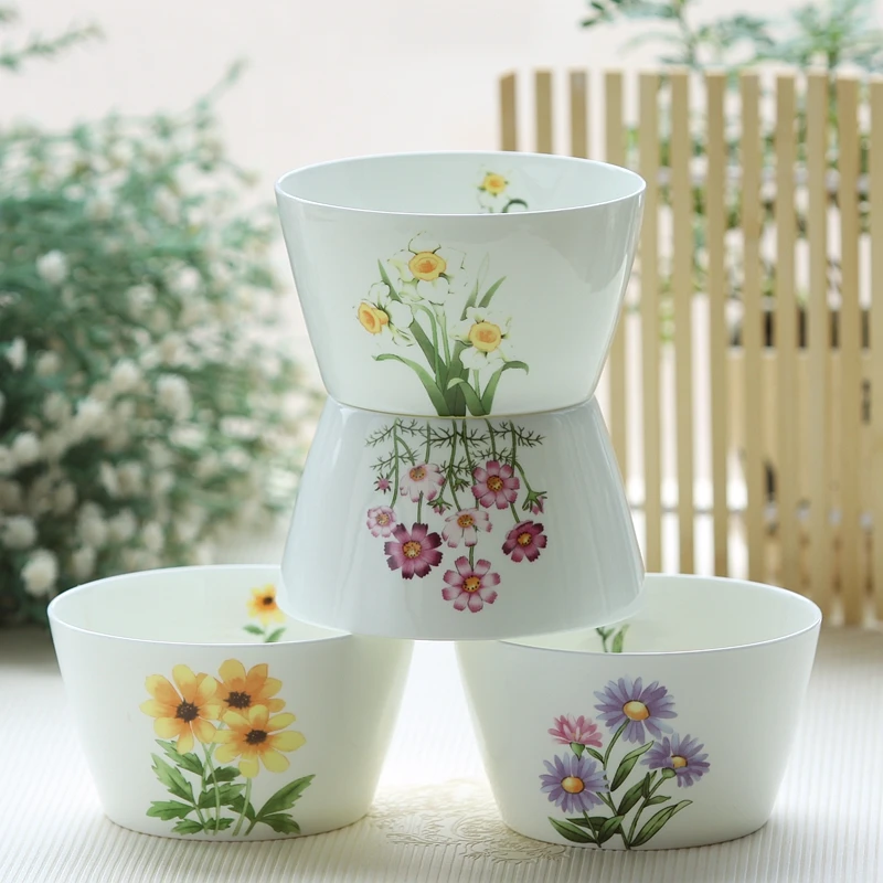 8-piece Set, Fine Bone China Tableware, Flower Painting, Korean Style, Porcelain Dinner Sets, Ceramic Kitchen Dishes