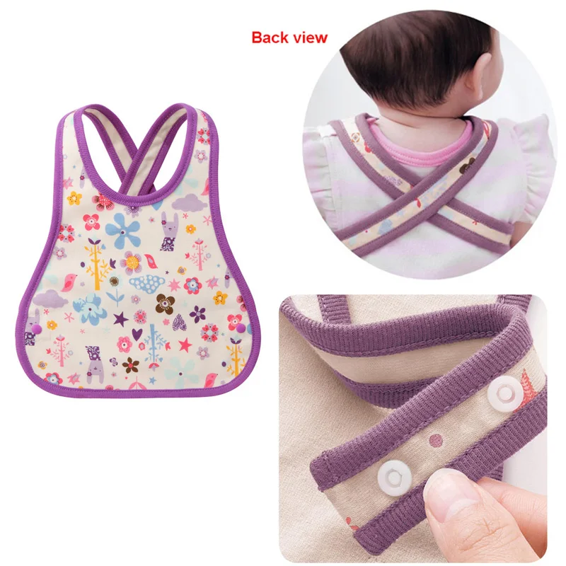 4 layers Brand bandana bibs cross Cartoon Baberos Bavoir Cartoon Baby Slabbers Infantil Bandana Bibs Button children 0-2 years