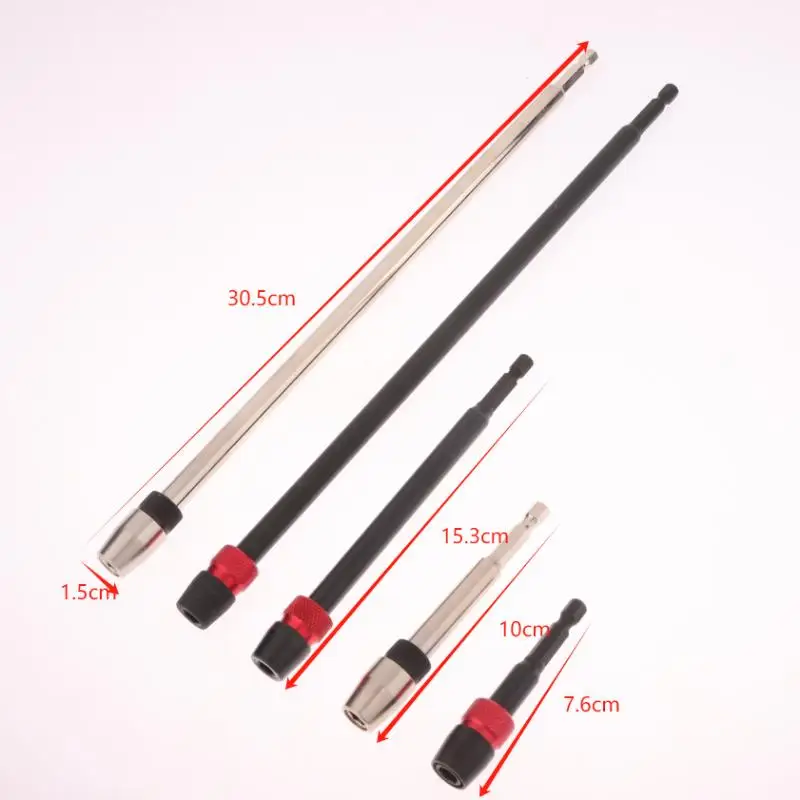 75/100/150/300mm Multiple Sizes 1/4 Inch Hex Quick Release Electric Screwdriver Extension Bit Holder Extension Rod Hand Tools