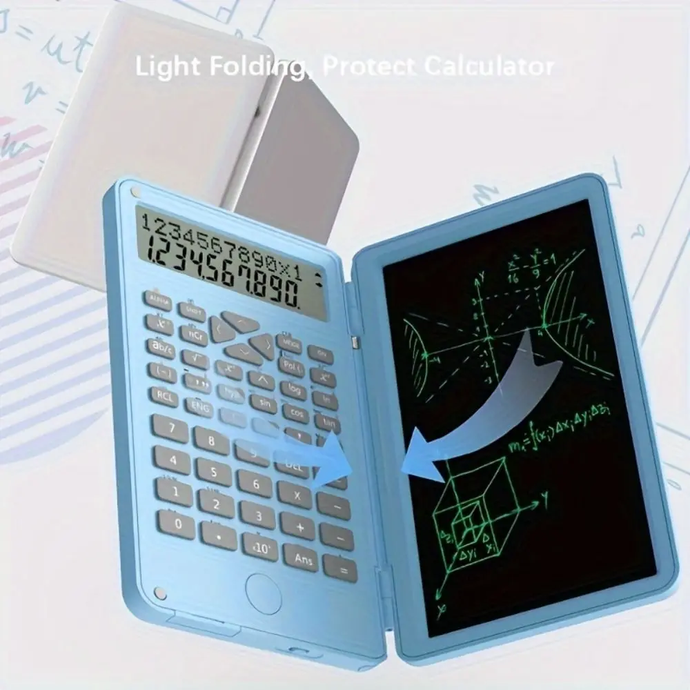 3 in 1 Scientific Calculator 6-inch Foldable Office LCD Drawing Pad Large Screen Display Portable