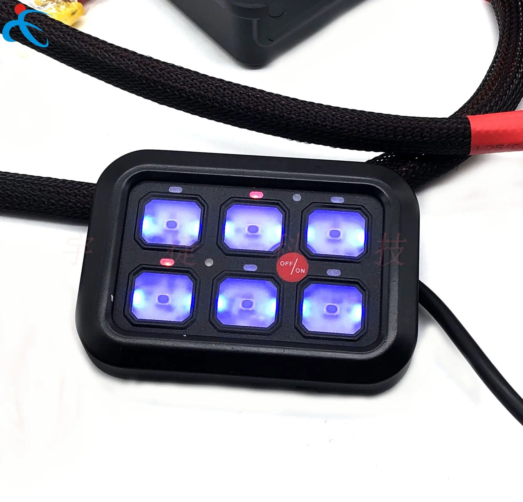 8 Gangs LED Car On-Off Switch Panel Control Relays System Background Light Electronic Relay System for Truck Caravan Boat UTV