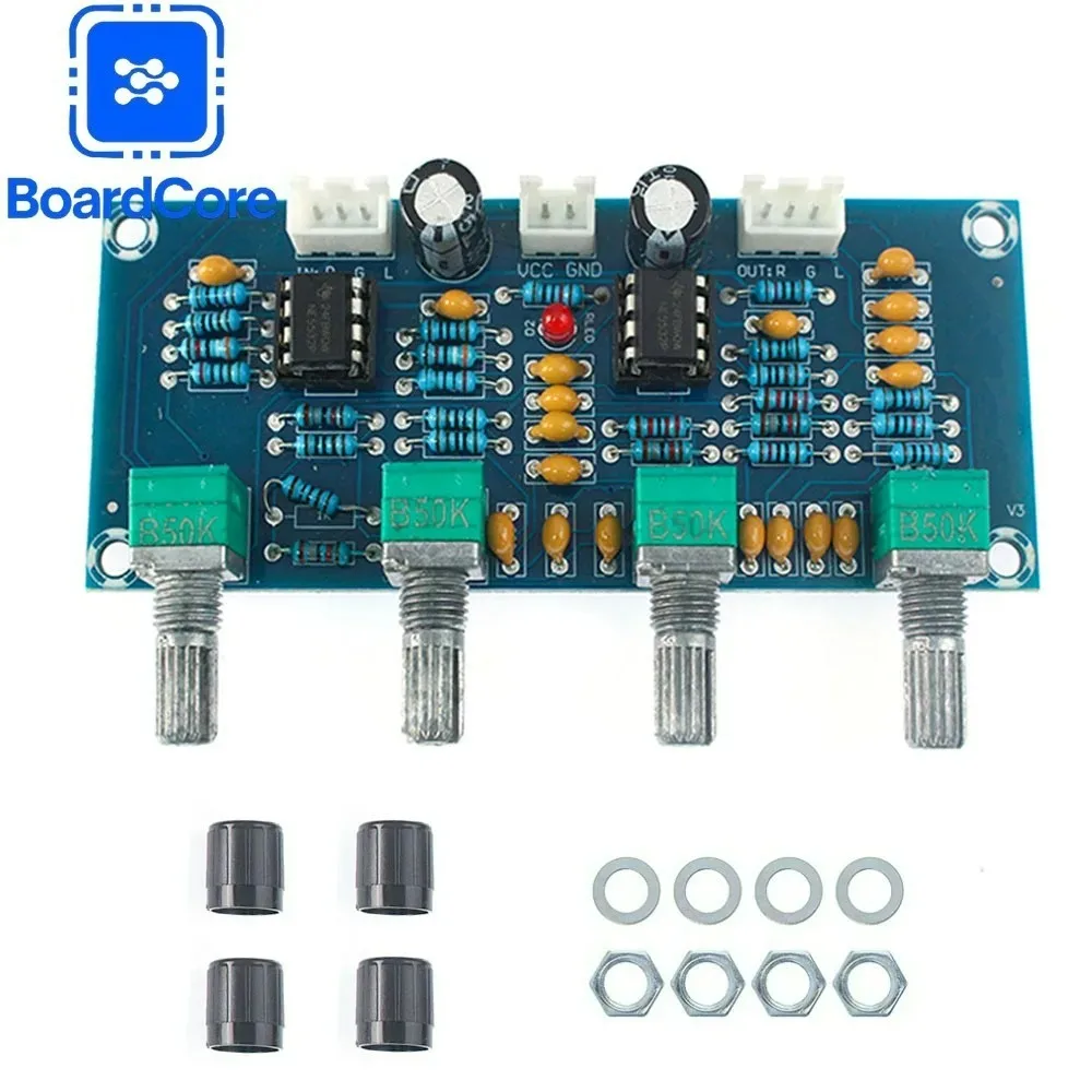 XH-A901 Preamp Pre Amp with Treble Bass NE5532 Tone Board Volume Adjustment Pre-amplifier Tone Controller for Amplifier Board