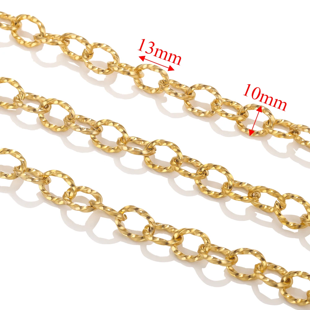 baizzx Stainless Steel Chain Gold 1 Meter 10