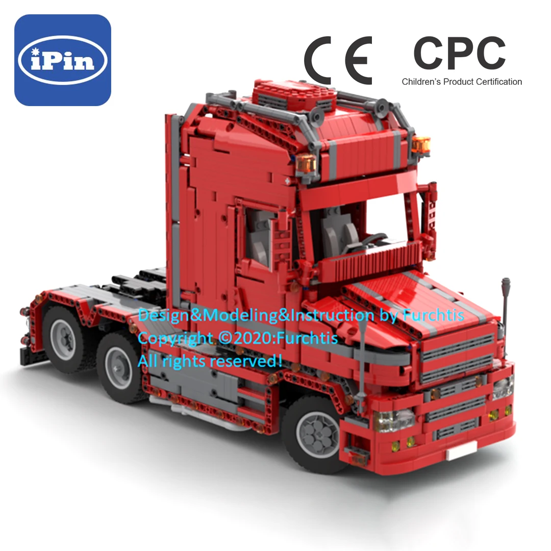 MOC-57465 Scania Truck T 580 Bouwstenen Diy 2820Pcs Technologie Assemblage Elektronische Tekeningen Kinderspeelgoed Verjaardagscadeaus