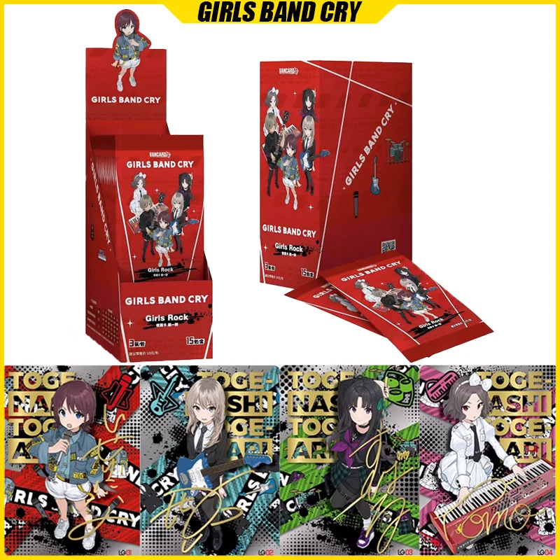 

VANCARD'S GIRLS BAND CRY Cards GRC Grils Rock Anime Collection Cards Mistery Box Board Games Toys Birthday Gifts for Kids