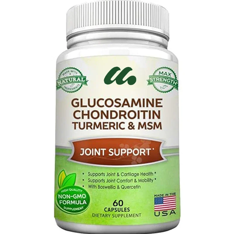 

Glucosamine chondroitin turmeric joint support supplement - natural anti-inflammatory for the back, knees, and hands