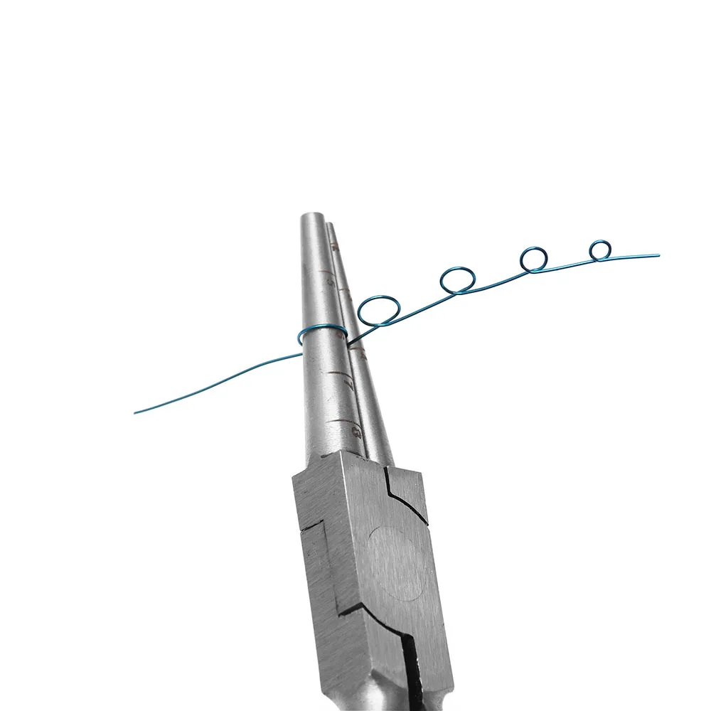 Precision Round /Square Nose Pliers (2~8mm Loops) Wire Looping Pliers for Beading Jewelry Making and Wire Forming