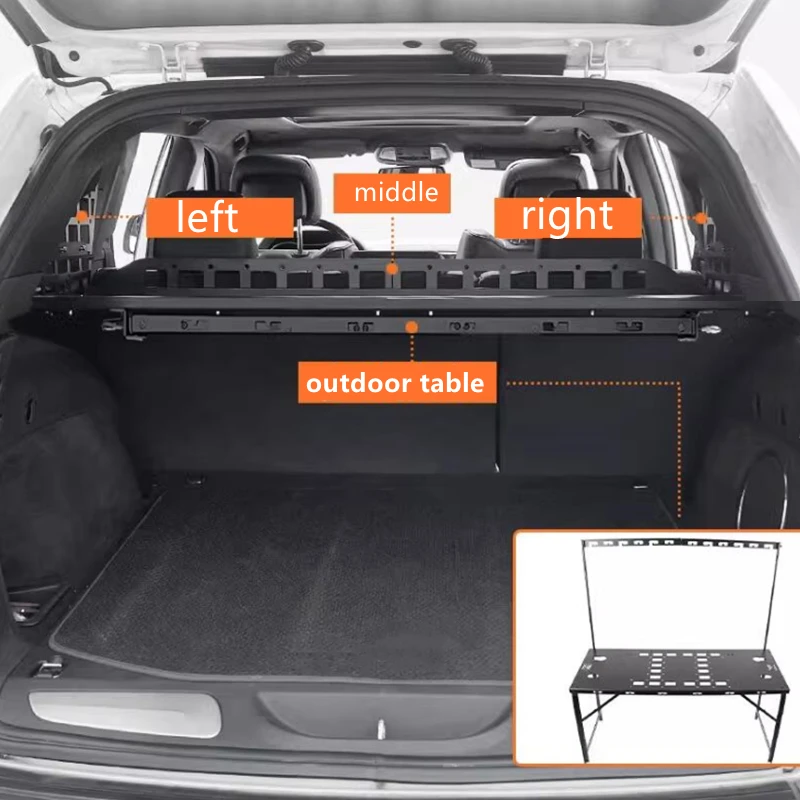 CGZ Outdoor Table Fit for Jeep Grand Cherokee 2011-2020 Rear Boot Trunk Shelf Modular Storage Cargo Organizers Racks