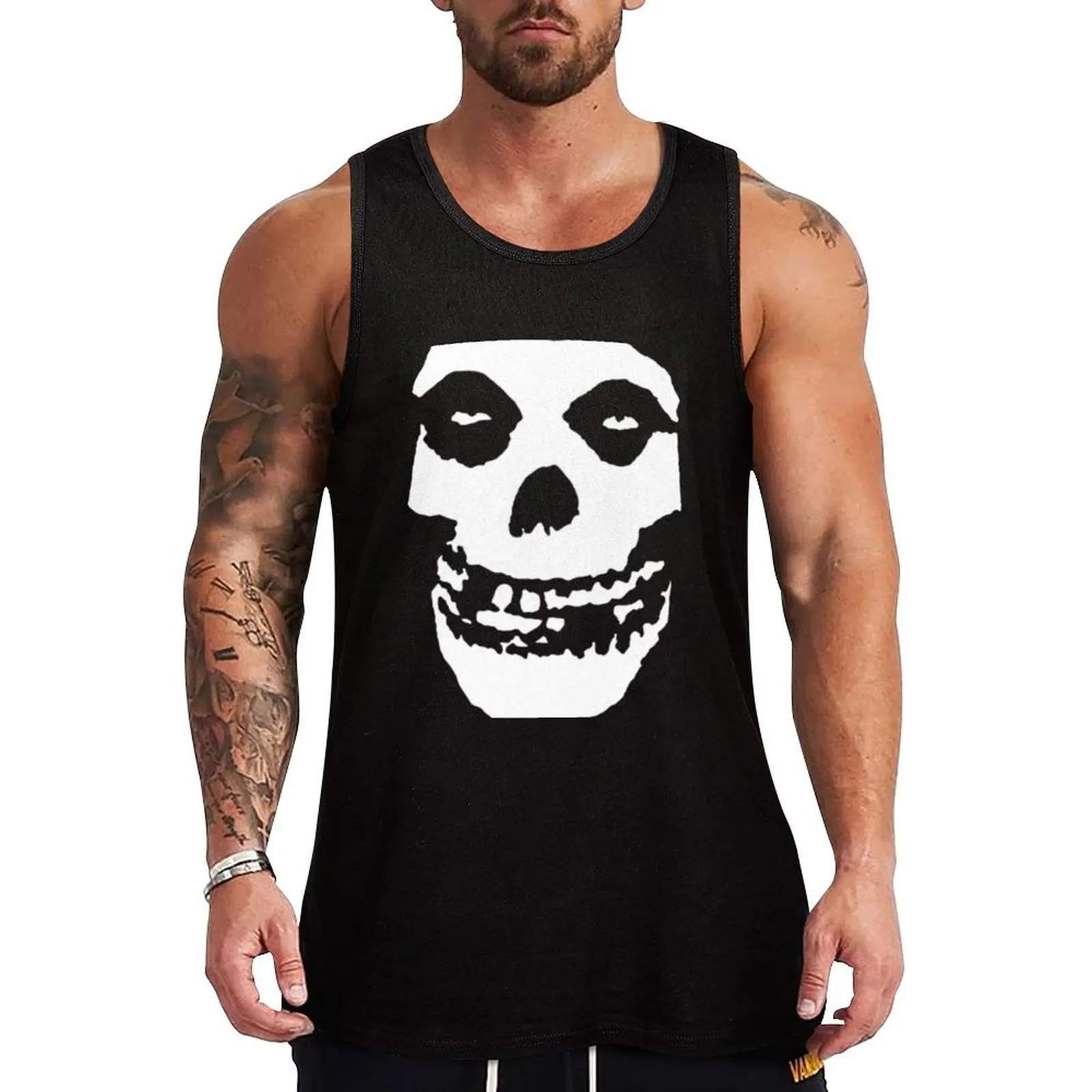 

Misfits Crimson Ghost Skull Classic Tank Top Men's clothes luxury style T-shirt for fitness