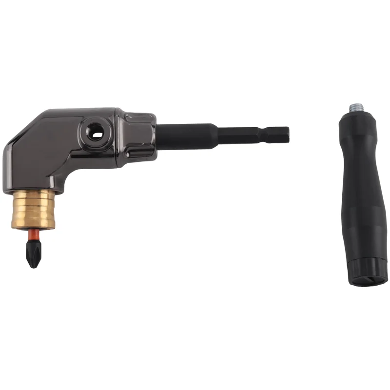 SYW-Self-Locking 90 Degree Right Angle Screwdriver Holder Drive Bit Angle Extension Electric Screw Driver Angle Driver A Durable