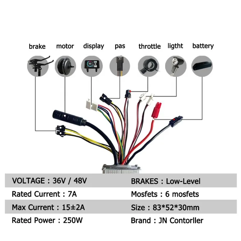 UKC1 48V 250W 16-29 Speed Range Pedal Assist For 16 20 24 26 27.5 28 29 700CC Mountain Bike DIY Electric Bike Modification Kit