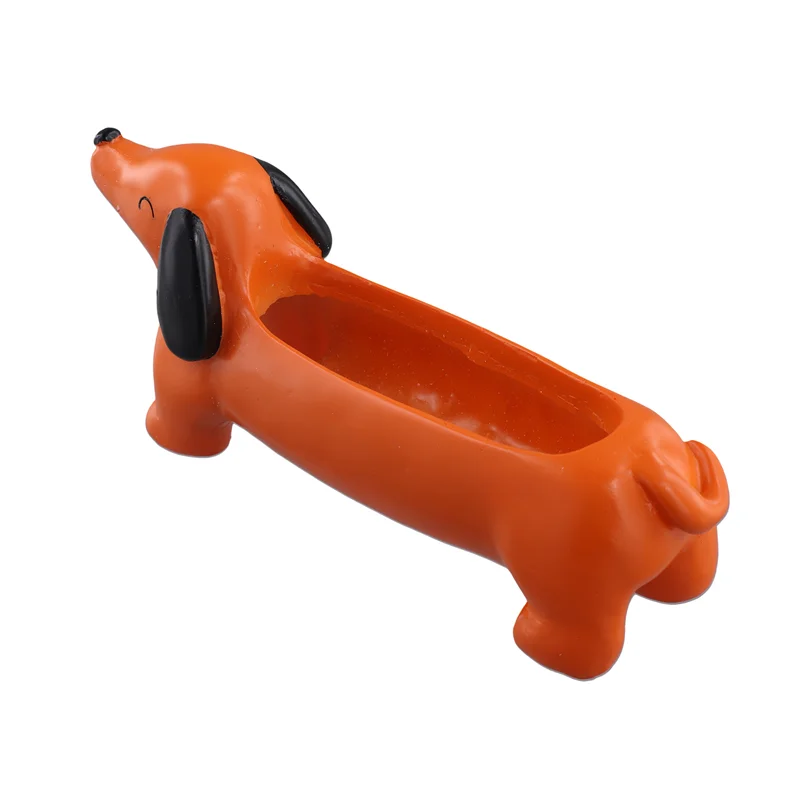 

A21I-Dog Flower Pot Dachshund Decorative Flower Pot Succulent Flower Pot Indoor And Outdoor Garden Decoration