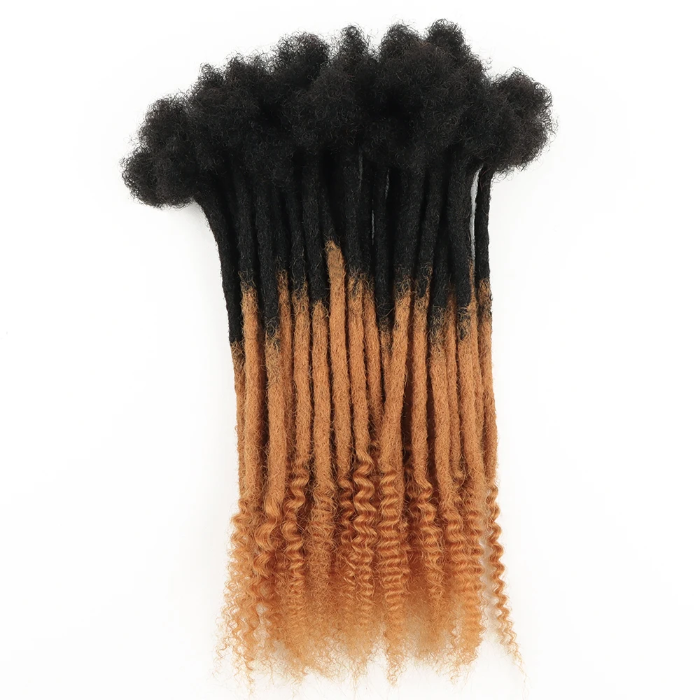 Orientfashion 0.4Cm Menselijk Haar Angst Loc Extensions Met Krul 20 Stuks Резинка Для Волос Loc Extensions Human