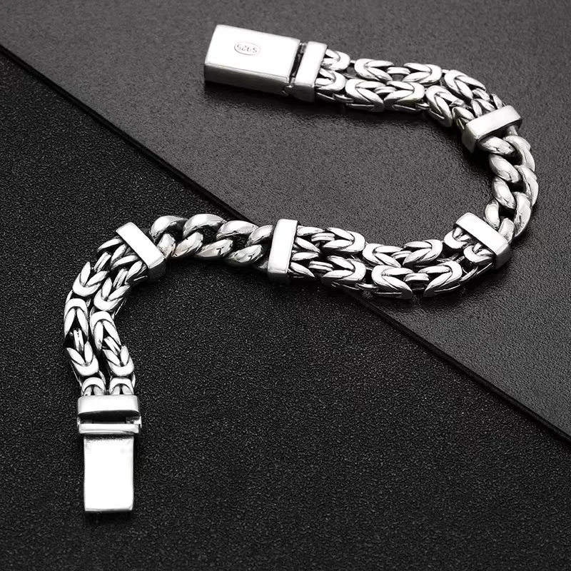 Wholesale S925 Sterling Silver Bracelet Fashion Personality Bracelet Thai Silver Dominant Fashion Men's Bracelet Fashion