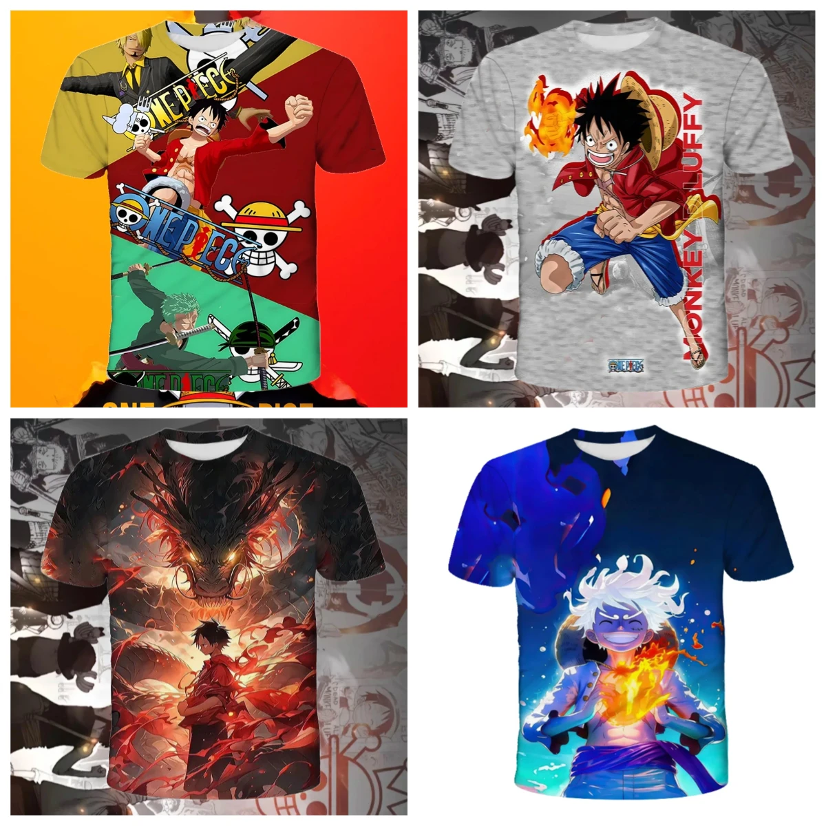 

25_26 Летний хит продаж, новая японская анимация, один шт., топ с 3D принтом мультфильма, уличная дышащая футболка для отдыха на открытом воздухе