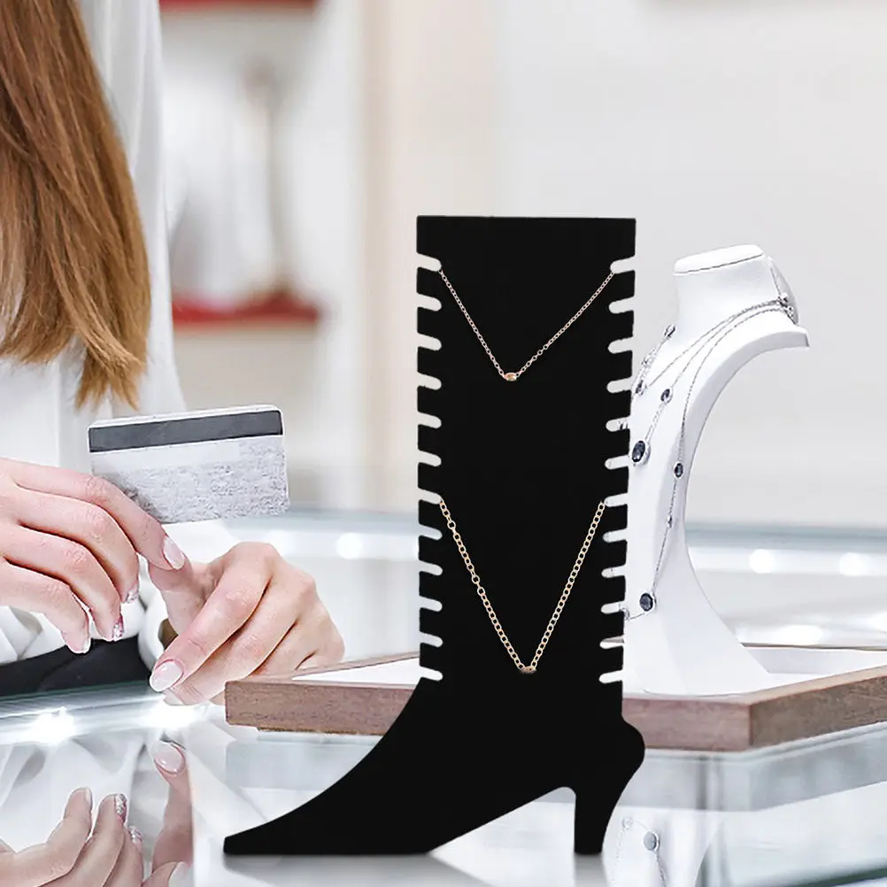 

2Pcs Foldable Jewelry Display Stand Necklace Anklet Holder for Retail Stores Craft Shows Photography Easel Organizer Vendor