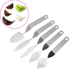 5Styles DIY Chocolate Stainless Steel Feather Knife Leaf Cake Decoration Mousse Egg Baking Tool Supplies