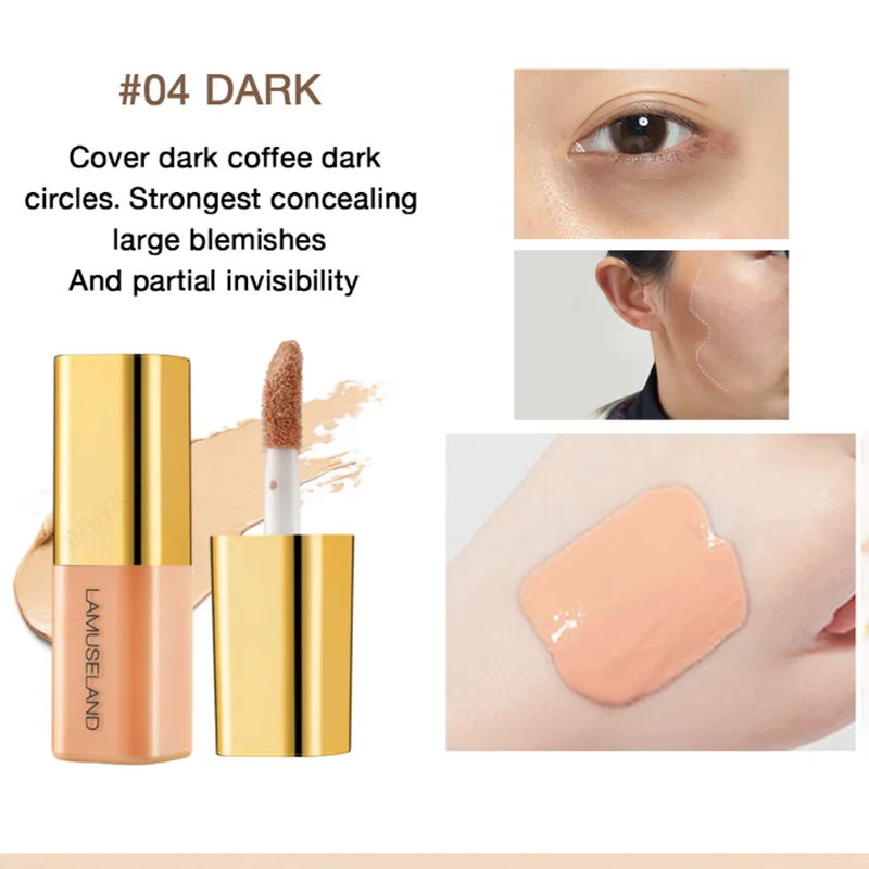 3,5 g mini gezicht vloeibare concealer en basis volledige dekking pak voor alle huid gezicht oogmake-up cosmetica 4 kleuren gezicht concealer a4o3